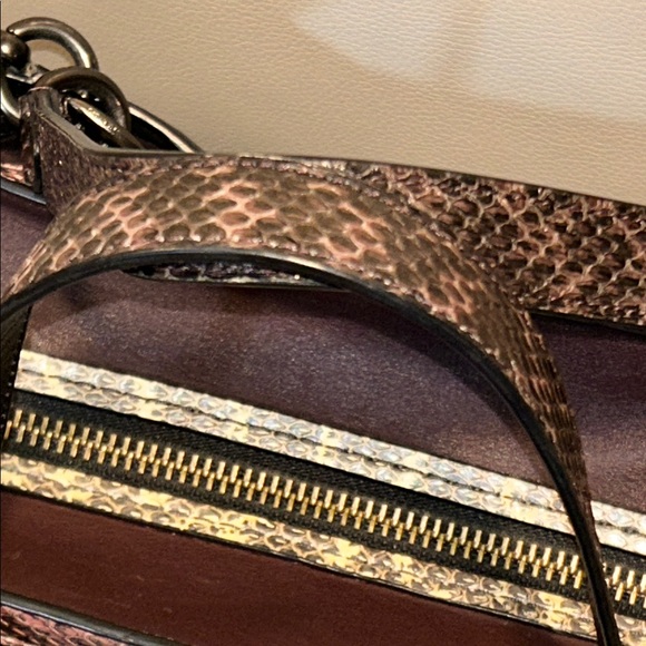 Coach Dreamer 36 Satchel is Color block with Snakeskin - Picture 4 of 17